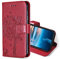 KANVOOS Coque pour Motorola Moto E13, Etui Protection Housse Premium en Cuir PU, Antichoc Étui à Rabat Portefeuille Flip Case pour Motorola E13 (Rouge)