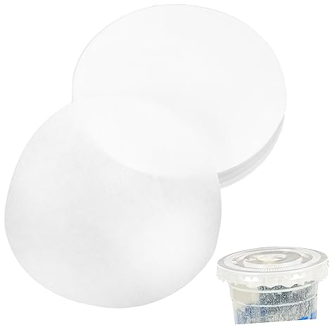 Healvian 500 Sheets Leakproof Paper Travel Tea Mug Paper Place Mats Disposable Travel Coffee Mugs Cup Sealer Film Roll Spill Beverages Cup Lids Food Grade Raw Wood Pulp Paper Lids Round