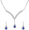 HSAJS Tropfen Schmuckset Vform Halskette Ohrringe Kristall Strass Brautschmuck Hochzeit Jubiläum Damen Elegant Luxus