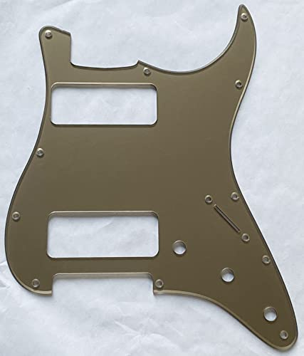 Für Fender Stratocaster P90 2 Pickup Strat Gitarre Pickguard (1-lagiges Acryl, Gold)