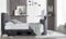 Walkworth Speaker King Size TV Bed Frame with Ottoman Storage - Slate Grey