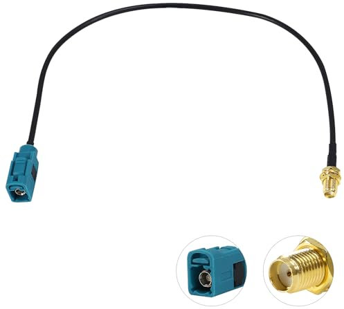 AEDIKO Fakra C to SMA Connector Vehicle Aerial Antenna Adapter Cable (Female to Female)