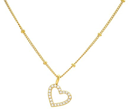 Brandlinger ® Halskette Damen Silber 925. Kette Symbol Liebe und Verbundenheit & oder Herz. Kette Damen vergoldet mit 18 Karat Gold, Schmuck für Frauen und Mädchen.
