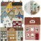 LS-LebenStil Teelichthaus Lichthaus 15cm Rosa Rot Keramik Fachwerkhaus Nyhavn Teelichthalter
