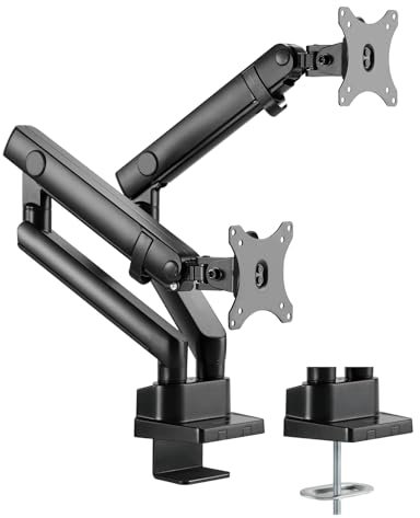 SilverStone Technology ARM25 Dual Monitor Arm with Mechanical Spring Design and Wide adjustability, SST-ARM25