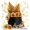 LARDUX 43 Stück Boho Tortendeko - Gold Torten Deko Kugel Palmblätter Schmetterling DIY Kuchendekoration Tortendeko Blumen Tortenaufsatz für Hochzeit Geburtstag Babyparty