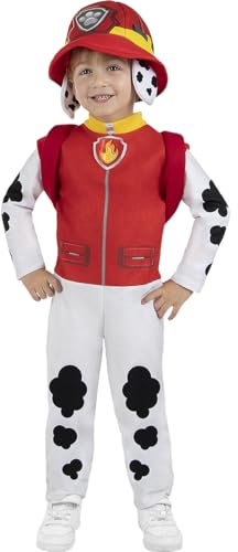 Funidelia Offizielles Marshall Paw Patrol Kostüm für Jungen mit Overall, Schwanz, Mütze und Rucksack, Paw Patrol Kinder Outfit, Karnevals- und Party-Kostüme – Größe 2-3 Jahre
