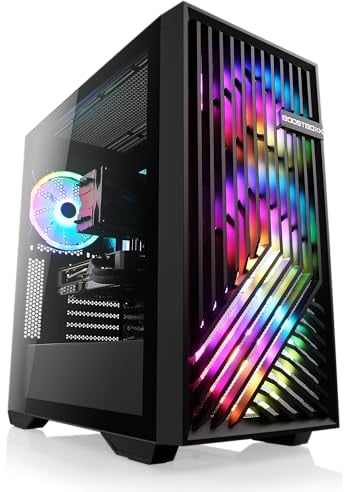 Gaming PC mit Windows 11 Home, Intel Core i5-14400F 6X 2500 MHz, 1000 GB M.2 SSD, 16 GB DDR5-RAM, NVIDIA GeForce RTX 4060, MSI Mainboard, USB 3.2, M10630H