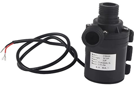 DC 24V Warmwasser-Umwälzpumpe Solarenergie Bürstenloser Motor Aquarium Tauchpumpe 800L/H 5M