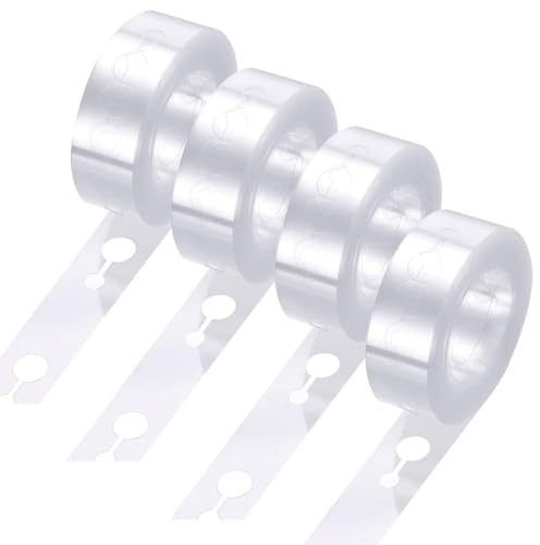 HZAOPZE 4 Rollen Ballongirlande Streifen,Ballonbogen Girlande Mit,Ballonband Streifen,Luftballon Girlandenband Set Ballon Arch Girlande Deko Streifen Kit Ballon Kit fur Geburtstag Deko,transparent,5m