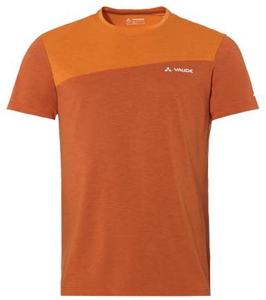 VAUDE Sveit T-Shirt für Herren in M, kumquat – Schnelltrocknendes & geruchsresistentes Sport Shirt, Atmungsaktives Outdoor T-Shirt mit Rundhals, Ideal für Fahrradreisen & Bergsport