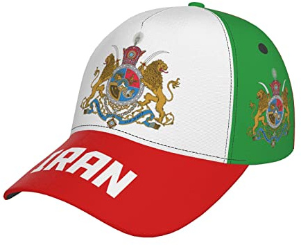 TDTRADD Baseballkappe mit Iran-Persien-Emblem, Löwen-Sonne, 1935–1979, Outdoor-Sport, Patriotische Mütze, vollständig bedruckt, für Herren und Damen, mehrfarbig, Einheitsgröße