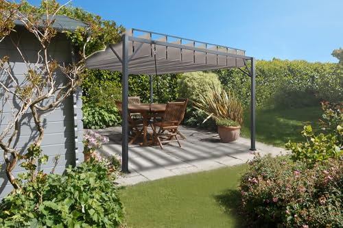 Cazeboo Pergola bioclimatique Bahia 4x3m Toile Beige