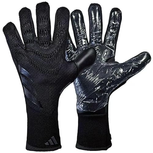 HISTARSTORE5 - Guanti da portiere di calcio, guanti da allenamento ad alta aderenza, antiscivolo e traspiranti per adulti e bambini (nero, taglia 8)