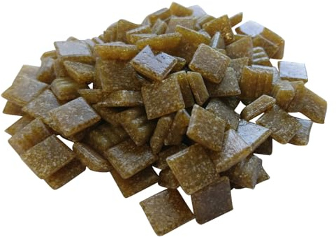 Zimasi Glasmosaik 1x1 cm Braun 900 g | Bastelset mit Mosaiksteinen für Erwachsene & Kinder, Robuste Mosaiksteine für kreative Projekte, ca. 1350 Stück, 1x1 cm