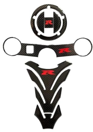 Motorrad Kraftstofftank Aufkleber Carbon Tankdeckel Aufkleber Tank Pad Gabel Gabelbrücke Obere Klemme Aufkleber Für Su&zuki GSXR GSX-R 600 750 1000 K3 K4 K5 K6 K7 K8 K9 L17