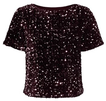 ONLY Damen Onlanika Ss Sequins Boat Top WVN Onlanika Ss Sequins Boat Top WVN (1er Pack)