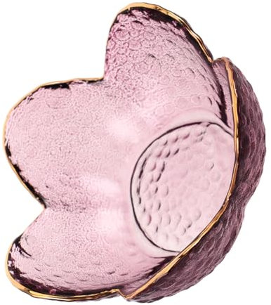 Amosfun Plateau à Bijoux Plats à Bagues Pour Femmes Plat De Bague De Fiançailles Vide-poches En Verre Plat Porte-bijoux Joli Plat à Anneaux Vide-poche Vide-poches Violet,mauve Un Verre