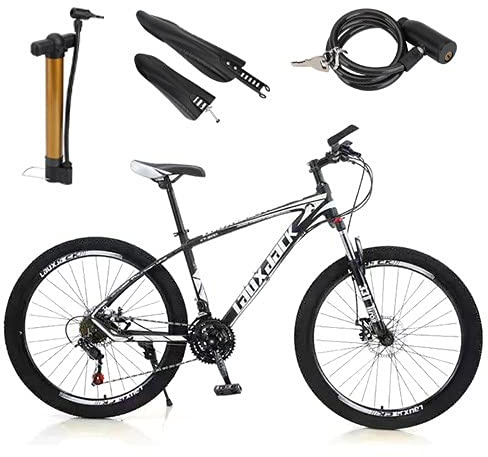 Mountainbike 27,5 21-Gang Aluminiumlegierung Rahmen mit mechanischen Scheibenbremsen, Speichen Magnesiumräder, Vorderradfederung, verstellbarer Sattel, für Männer & Frauen
