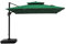 UQACHG Toldo De Repuesto para Sombrilla De Patio De 3 M, Color Verde Oscuro, para Sombrilla Cuadrada De Exterior, para Jardín, Terraza, Patio, Piscina, Cubierta DOB,Dark Green