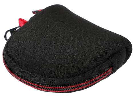 LRXIYODE Runde Neopren Filtertasche für Kamerafilter – 10X9X2,4cm Schwarz Faltbar mit Mesh Beutel für Objektivdeckel Outdoor Fotografie