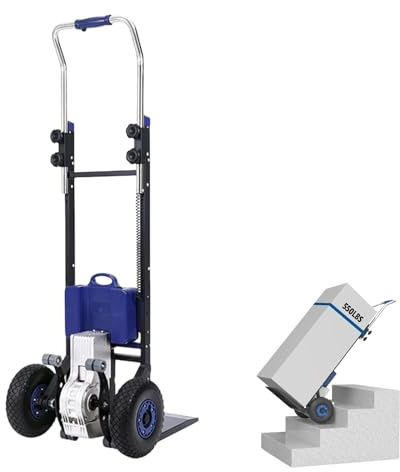 Elektrischer Treppensteigerwagen, 250 kg Tragkraft, Treppensteiger-Sackkarre, Schwerlast-Sackkarre für mühelosen Schwerlasttransport, für Lager, Umzüge und Lieferungen(B 551lbs)