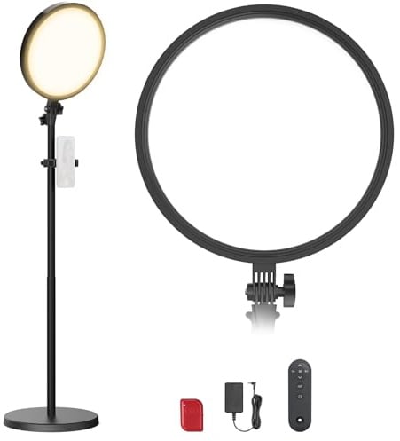 NEEWER Basics 13 45W großes Ringlicht mit 66 Stativ, 3000K–6500K, BR45B | CRI95+, Vollbild LED Panel Light, Handyhalterung, Fernbedienung, für Videoaufnahmen Selfies Streaming Makeup Studiofotografie