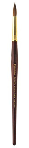 Escoda Reserva 1212 Watercolor & Acrylic Kolinsky-Tajmyr Sable Paint Brush Round Pointed; Size 6 by Escoda