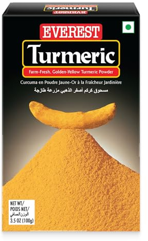 Everest Turmeric Powder 100g | Indian Haldi Powder | Premium Ground Turmeric Spice | Curry, Marinade, Golden Milk, Health Drinks | Rich Colour, Natural Curcumin Antioxidants, India’s No.1 Spices Brand