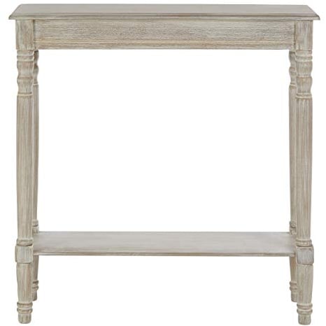 Premier Housewares Grau Wandkonsolentisch Konsolentisch schmal 2 Schubladen Konsolentisch Konsolentische für Flur schmal Maße H30xB80xD80cm