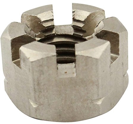 Kronenmuttern - M8 - (2 Stück) - DIN 935 / ISO 7036 - rostfreier Edelstahl A2 (V2A) / NIRO - SC935 | SC-Normteile
