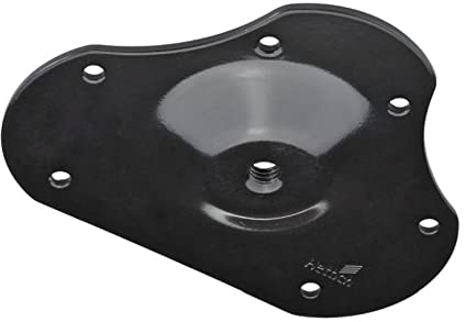 Hettich Tischbein-Montageplatte Schwarz 60 mm