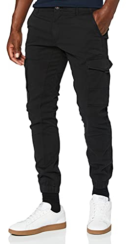 JACK & JONES Men's Jjipaul Jjflake AKM 542 Black Noos Trouser, Black, 32W 30L UK