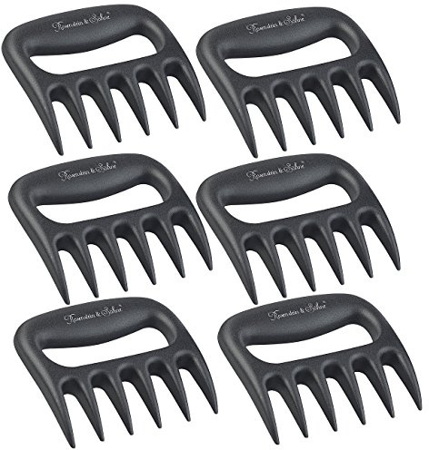 Rosenstein & Söhne BBQ Claws: 6er-Set Fleisch-Krallen aus hitzebeständigem Kunststoff (BBQ-Gabeln, Klauen, Grill)