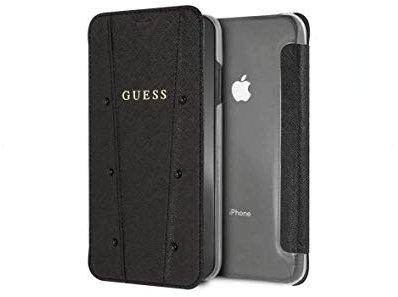 Guess Cool Flip Cover for iPhone XS MAX License Black