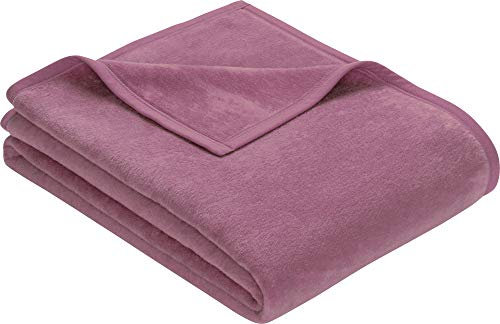 Erwin Müller Wohndecke, Wolldecke, Kuscheldecke Orchidee Größe 100x150 cm - strapazierstark, weich, temparaturausgleichend (weitere Farben, Größen)