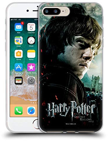 Head Case Designs Offizielle Harry Potter Ron Weasley Deathly Hallows VIII Gelhülle [Militärischer Schutzgrad] Kompatibel Mit Apple iPhone 7 Plus/iPhone 8 Plus Und Kompatibel Mit MagSafe