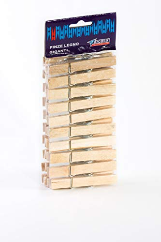 Arcasa DEP731 - Pinzas de madera gigantes, 20 unidades
