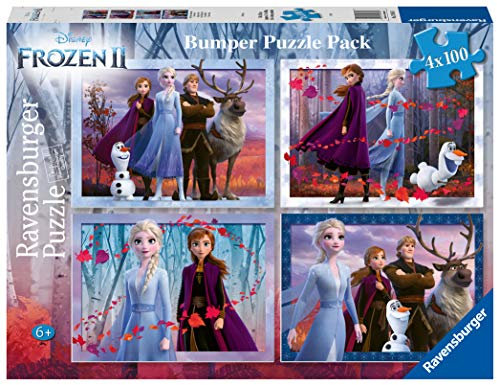 Ravensburger - Puzzle Frozen 2, 4 x 100 Teile (12885)