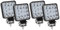 CICMOD 4 Pzs Faro LED Trabajo, 12V 24V 48W 6000lm Focos LED Tractor IP67 Impermeable per Off-Road SUV UTV ATV Camión Cuadrado