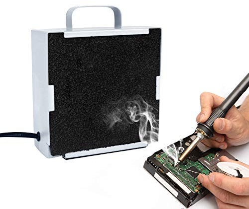 Solder Smoke Absorber, Smoke Prevention Absorber Fume Extractor Fan with Carbon Filter for DIY Working Soldering Desoldering Rework Station