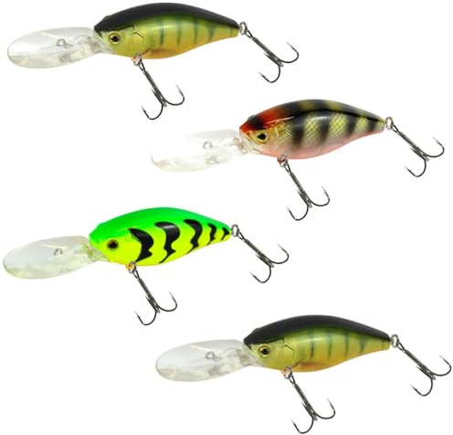 4 Seika Pro Wobbler Kobe 7cm 19g - Kunstköder Set zum Spinnfischen, Köder für Hecht & Barsch, Crankbait, Barschwobbler, Hechtwobbler