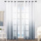 MRTREES Voile Gardinen Farbverlauf Leinenoptik Transparent Vorhang Kurz Tüllvorhang mit Ösen in Grau Weiß Verlauf 240×140cm (H×B) Modern für Dekoration Kinderzimmer Wohnzimmer Schlafzimmer 2er-Set