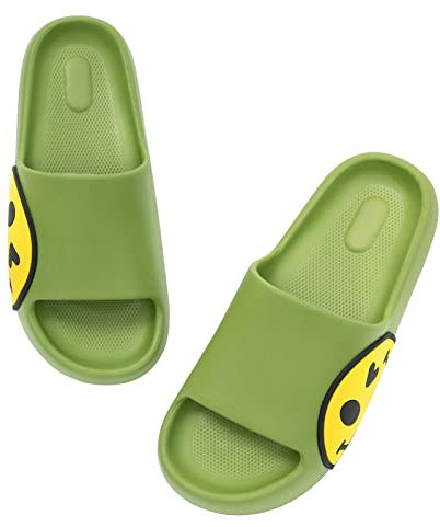 Waysoland Ciabatte donna uomo estive da Spiaggia Sandali,Ciabatte Morbide per bambini bagno,Doccia,pantofole antiscivolo infradito per interni ed esterni(verde,44/45 EU)