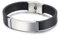 Armband Herren Silber, Armband Herren Edelstahl Glänzende Gebogene Karte Männerarmbamd 21cmx10mm Schmuck Herren Geschenke für Männer