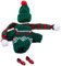 Surakey Weihnachts Kleidung für Mini Puppen,Weihnachten Puppenbekleidung,Weihnachten Elf Puppe Zubehör Set Strick Weihnachtsmütze Schal Miniaturen Weihnachten Puppe Kleidung für 1/12 Puppenhaus