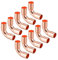 PATIKIL 1/4(6,35mm) ID Corto Giro Rame Tubo Raccordo Connettore, 10pz 90 Gradi Rame Gomito per Idraulica