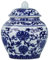 Barattolo cinese con coperchio in stile cinese,stile antico decorativo per la casa, in porcellana, in stile tradizionale, in porcellana blu e bianco, in stile cinese Ming e Qing (barattolo generale)
