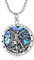 St. Michael Kette Erzengel Saint Michael Amulett Schutzpatron Halskette 925 Sterling Silber, Medaillen Gebetsmünzen Anhänger Christlicher Religiöser Schmuck für Männer (Abalone)