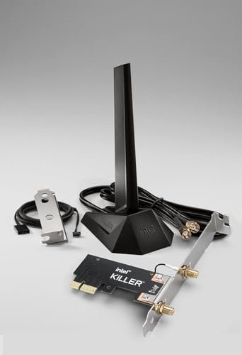 AX1675x Desktop Upgrade to Wi-Fi 6E Wireless-AX | 2.4 Gbps | Bluetooth 5.3 Support | PCIe x1 | with High Gain Antennas & Brackets No vPro (AX1675x)